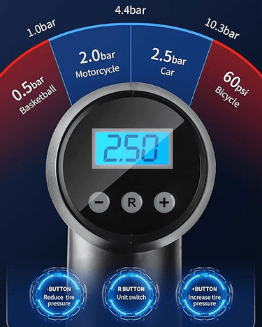 Portable Tire Inflator with LED Light & Gauge - InspiredGrabs.com